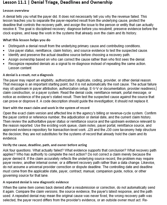 Learner-facing Kajabi lesson body for HCRS Lesson 11.1